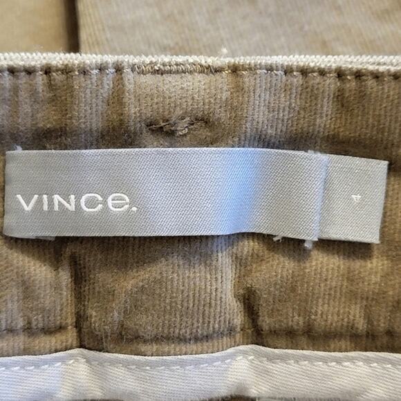 VINCE Womens Corduroy Sateen High Rise Straight Leg Ankle Chino Pant Size 4 - Picture 12 of 15